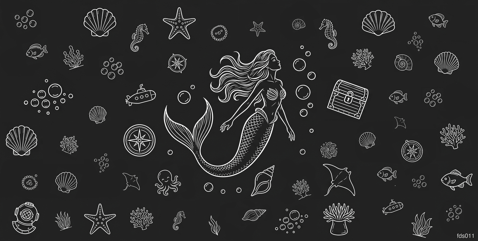 Ocean & Sea bottle artwork